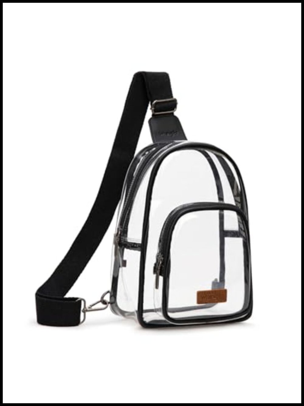 Clear Crossbody Sling Bag Stadium Approved PVC Travel Purse